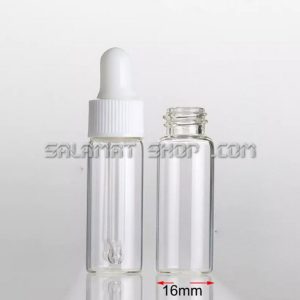 شیشه قطره چکان شفاف رزوه ای 30 سی سی سر پلاستیکی