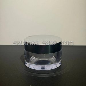 قوطی کرم شفاف 10 گرمی دایره ای درب کرومی