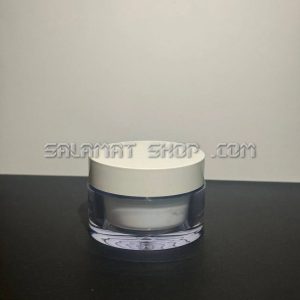 قوطی کرم شفاف 50 گرمی دایره ای درب سفید