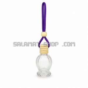 شیشه خوشبو کننده آویز ماشین 10 میل طرح شیاردار